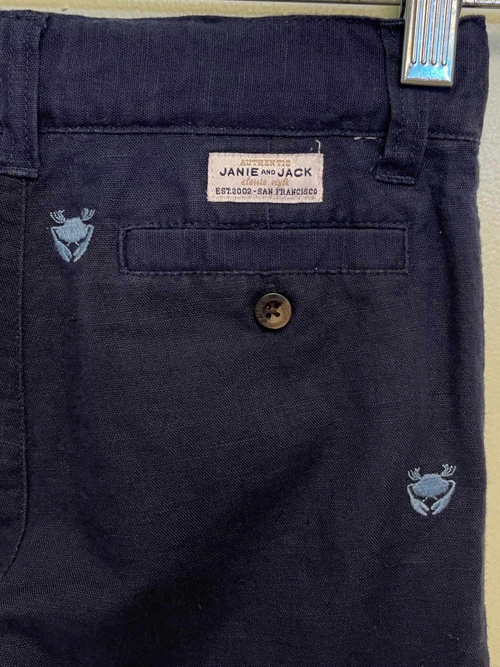 Janie and Jack Navy Pants with Light-Blue Crab Embroidery - Picture 6 of 7